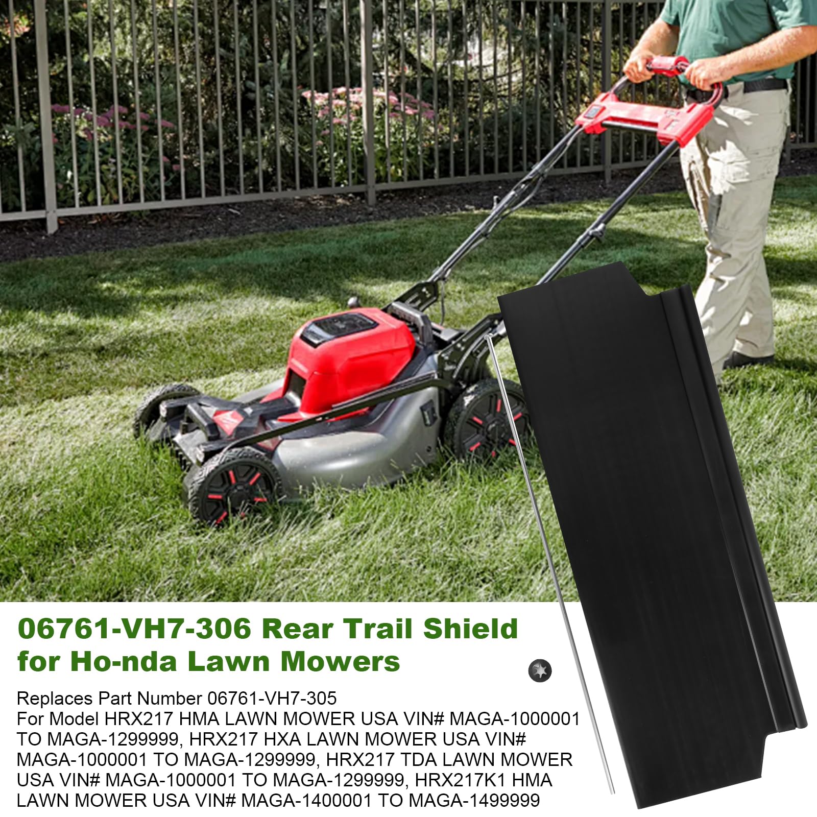 Amazon.com: 06761-VH7-306 Rear Trail Shield for Ho-nda Lawn Mowers