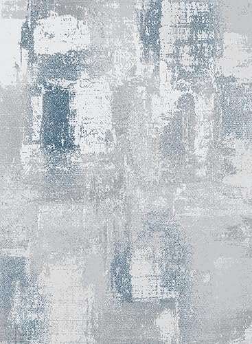 Miniatura 6 de Finoren - Alfombra artística abstracta de 2 x 3 pies, para dormitorio, sala de estar, apartamento, lavable a máquina, antideslizante, suave,