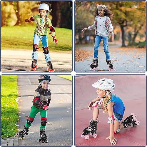 Miniatura 6 de Nattork - Patines de ruedas para niños y niñas, 4 tamaños ajustables con ruedas iluminadas, divertidos patines para niños pequeños principiantes,