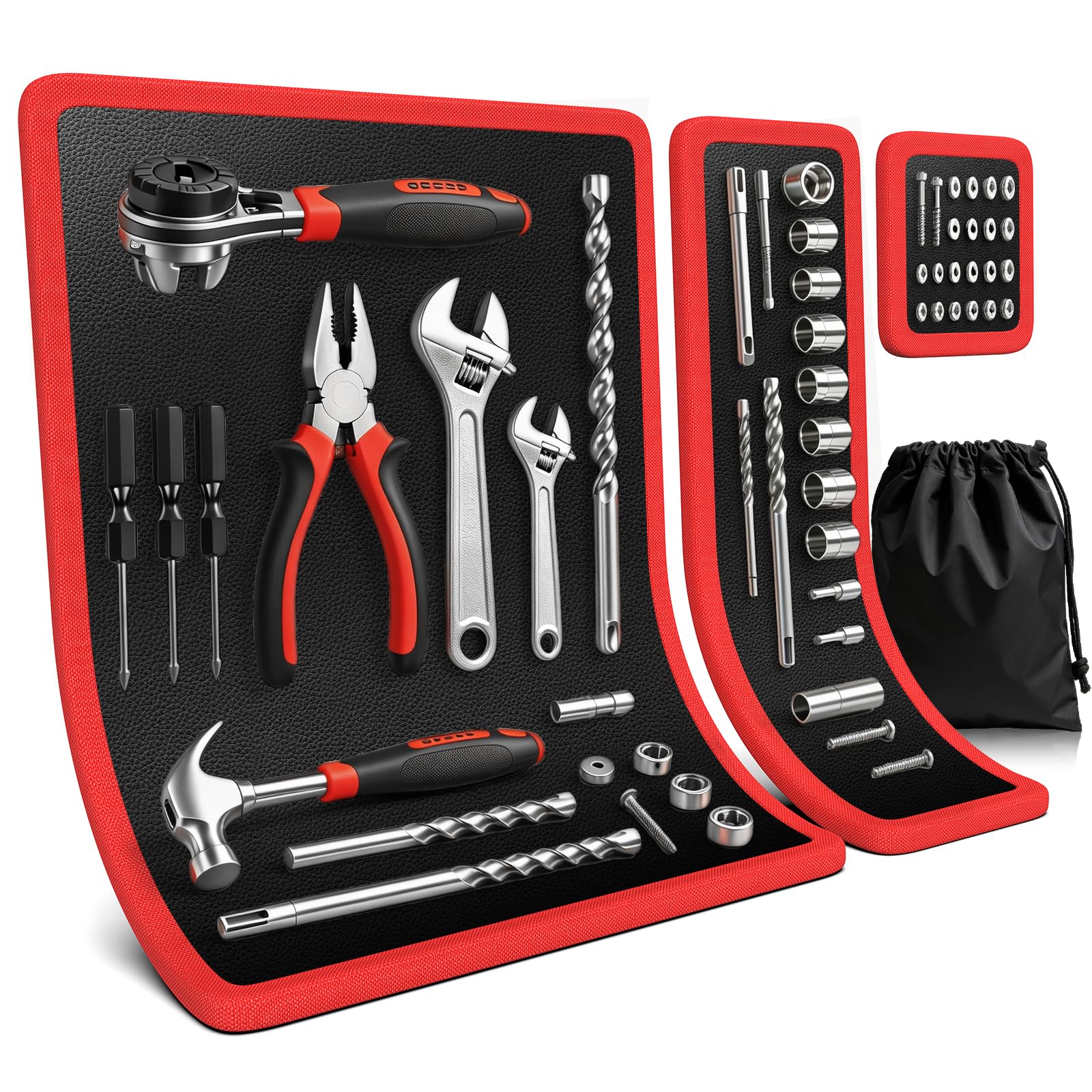 Vnkesno 3-Piece Flexible Magnetic Tool Mat