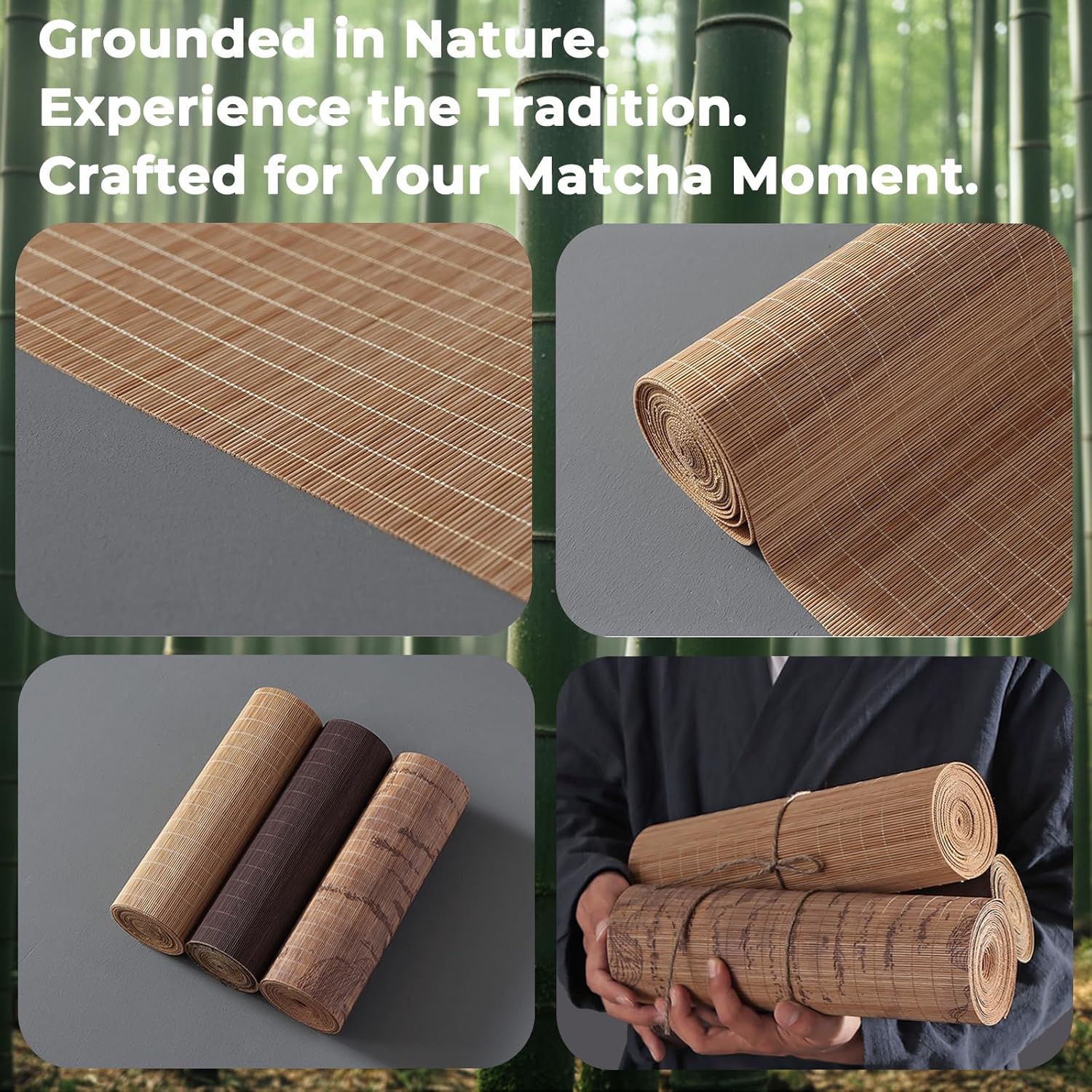 Matcha Whisk Set, 7 Pcs Matcha Kit with Spouted Bowl, Sifter and Whisk Holder. Complete Macha Whisk Set Making Kit includes ceremonial Japanese traditional Bamboo whisk (Chasen) for Matcha Lover