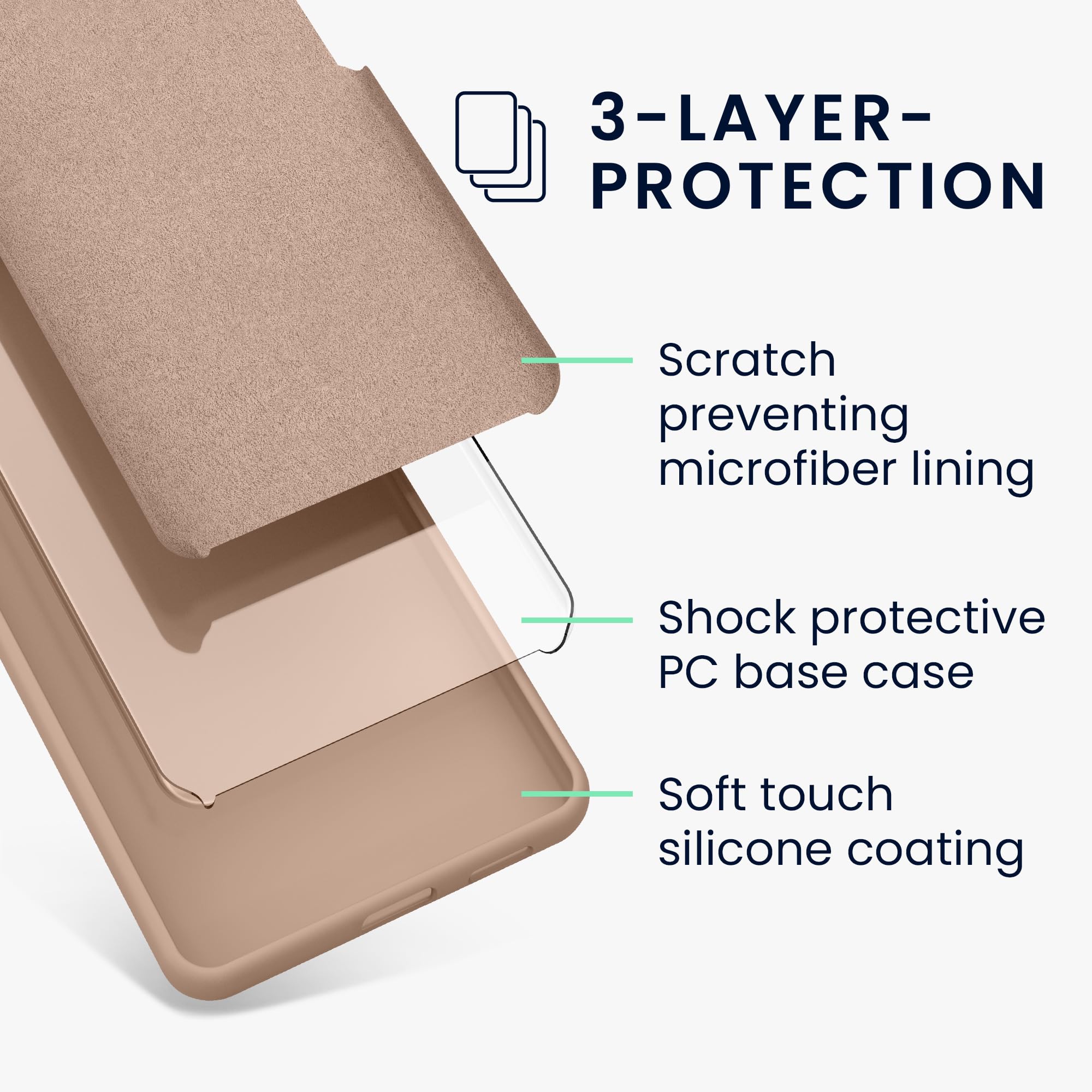 Kwmobile Case Compatible With Google Pixel 9 / Pixel 9 Pro Case - TPU Silicone Phone Cover With Soft Finish - Antique Pink Matte - View #2