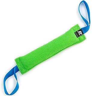 K9 Dog Bite Tug Toy with 2 Strong Handles - Made of Durable & Tear-Resistant French Linen - Perfect for Tug of War, Fetch & Puppy Training - Ideal for Medium to Large Dogs - Firmly Stitched Pull Toy