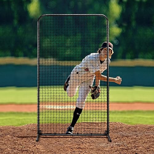 Miniatura 5 de VEVOR Batting Screen - Baseball & Softball Protector with Carry Bag & Ground Stakes, Pitching Net for Pitchers Protection