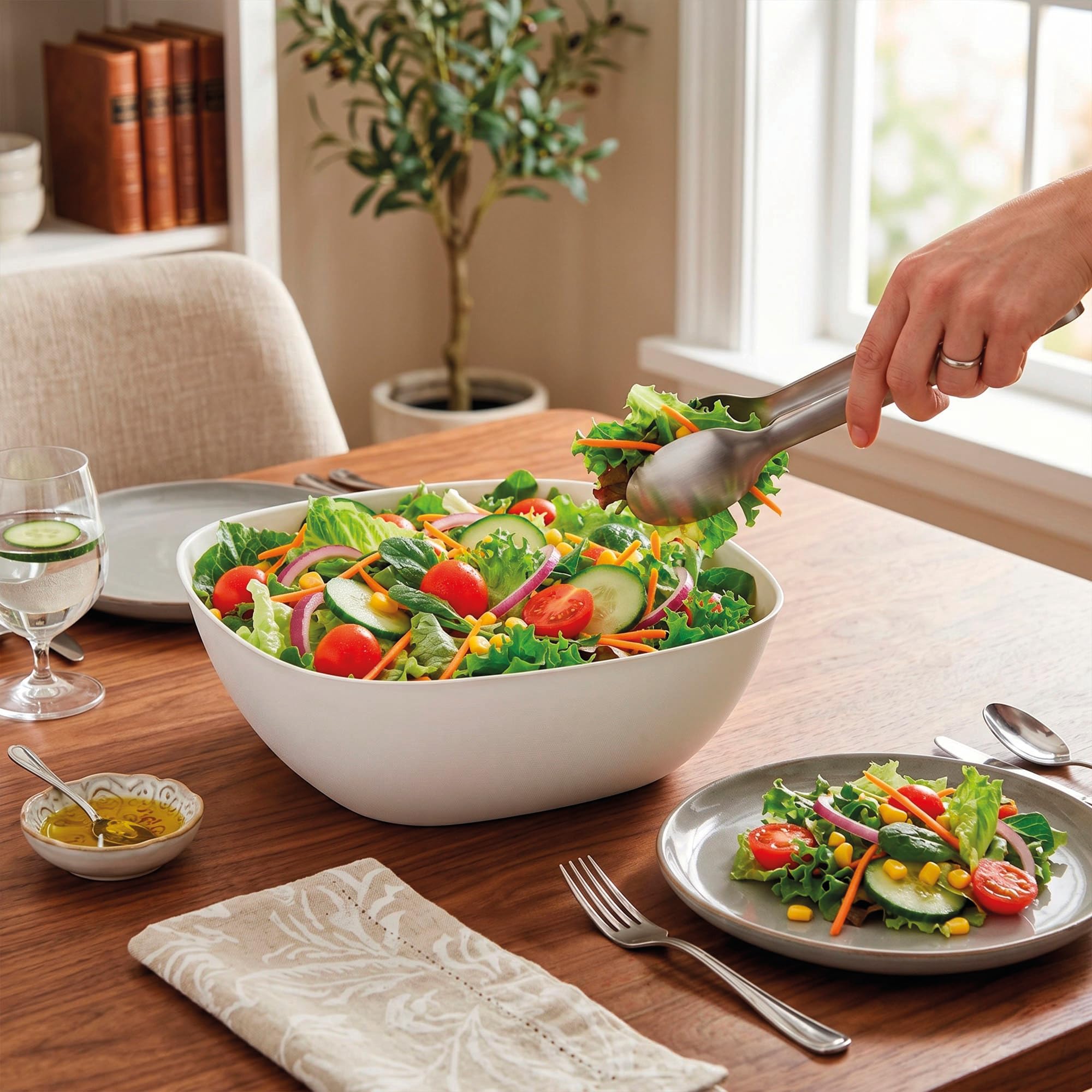 Restaurantware Pulp Safe Modular No PFAS añadido 5,386.4 g White Sugarcan/Bagasse Bowl – Home Compostable – 11 3/10.2 cm x 11 3/10.2 cm x 10.2 cm – Caja de 100 unidades