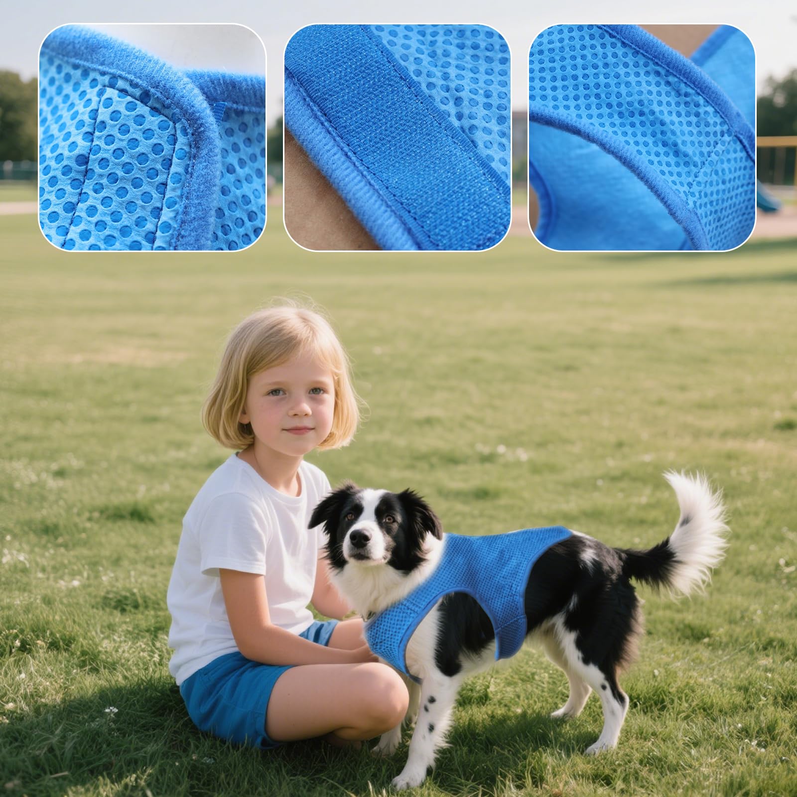 1PCS Dog Cooling Vest Dog Cool Coat Cooling Harness for Dogs Petty Cool Vest for Small Medium Large Dogs Summer Breathable (S) - Image 4