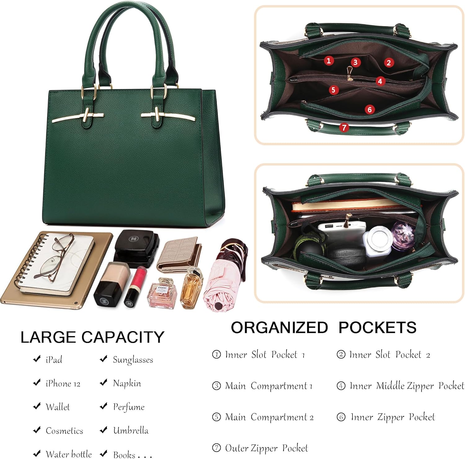 Purses for Women Crossbody Handbags Bags for Womens Shoulder Purse PU Leather Satchel Tote Bag Top Handle - Image 5