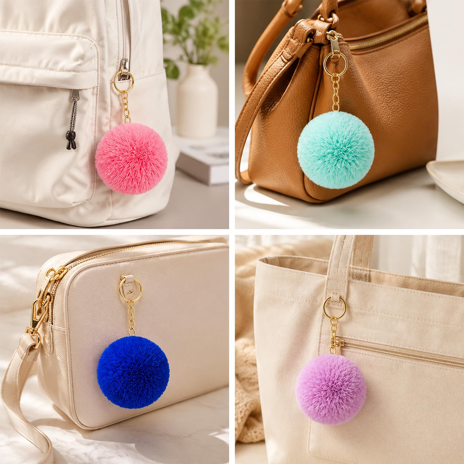 Portachiavi colorato Pom Poms Bulk