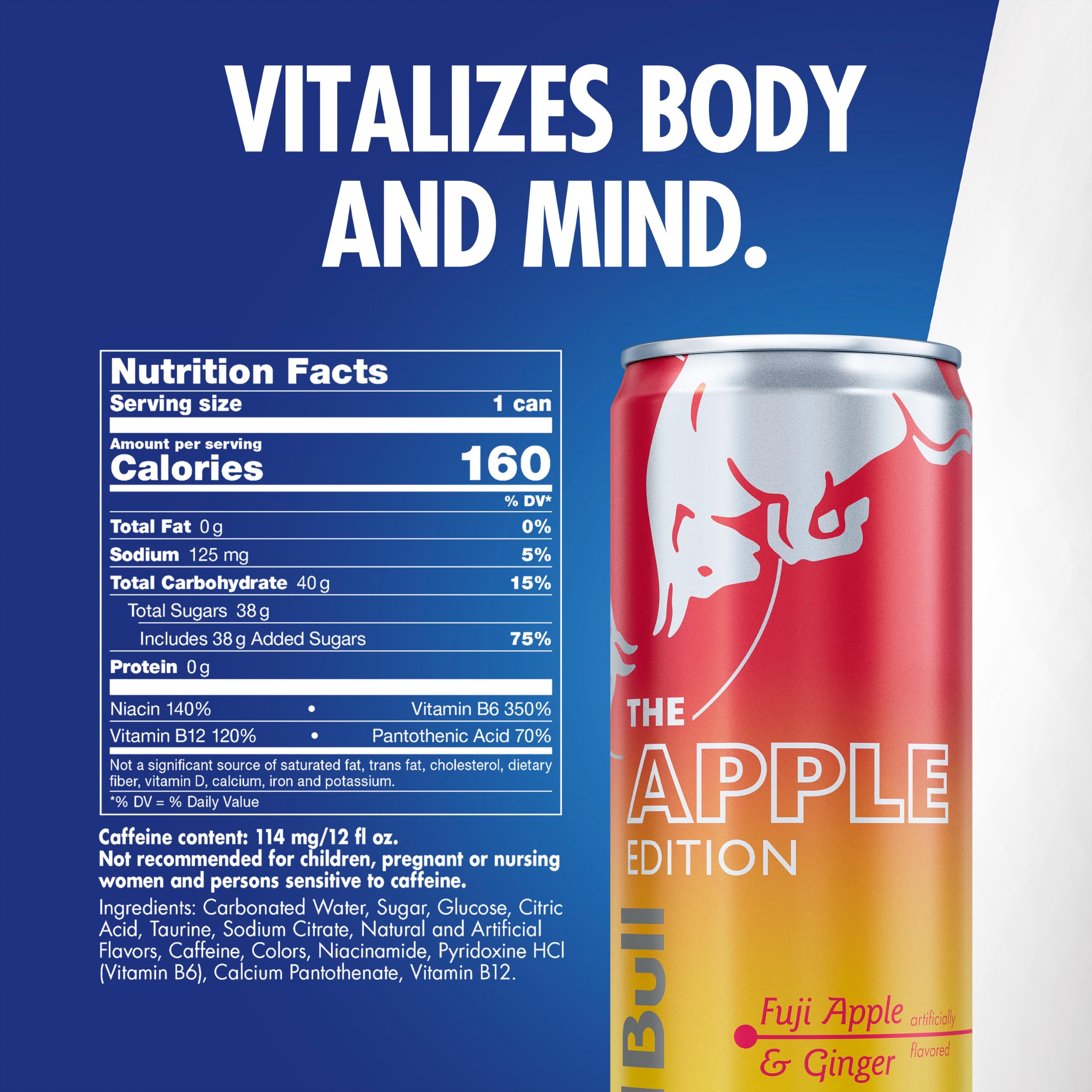 Amazon.com: Red Bull Energy Drink, Fuji Apple & Ginger, Apple