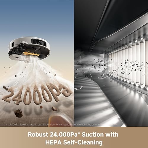 Miniatura 7 de Mova V50 - Robot aspirador y trapeador ultra completo autolimpiante, succión de 24,000 Pa, navegación elevable con superación de obstáculos y