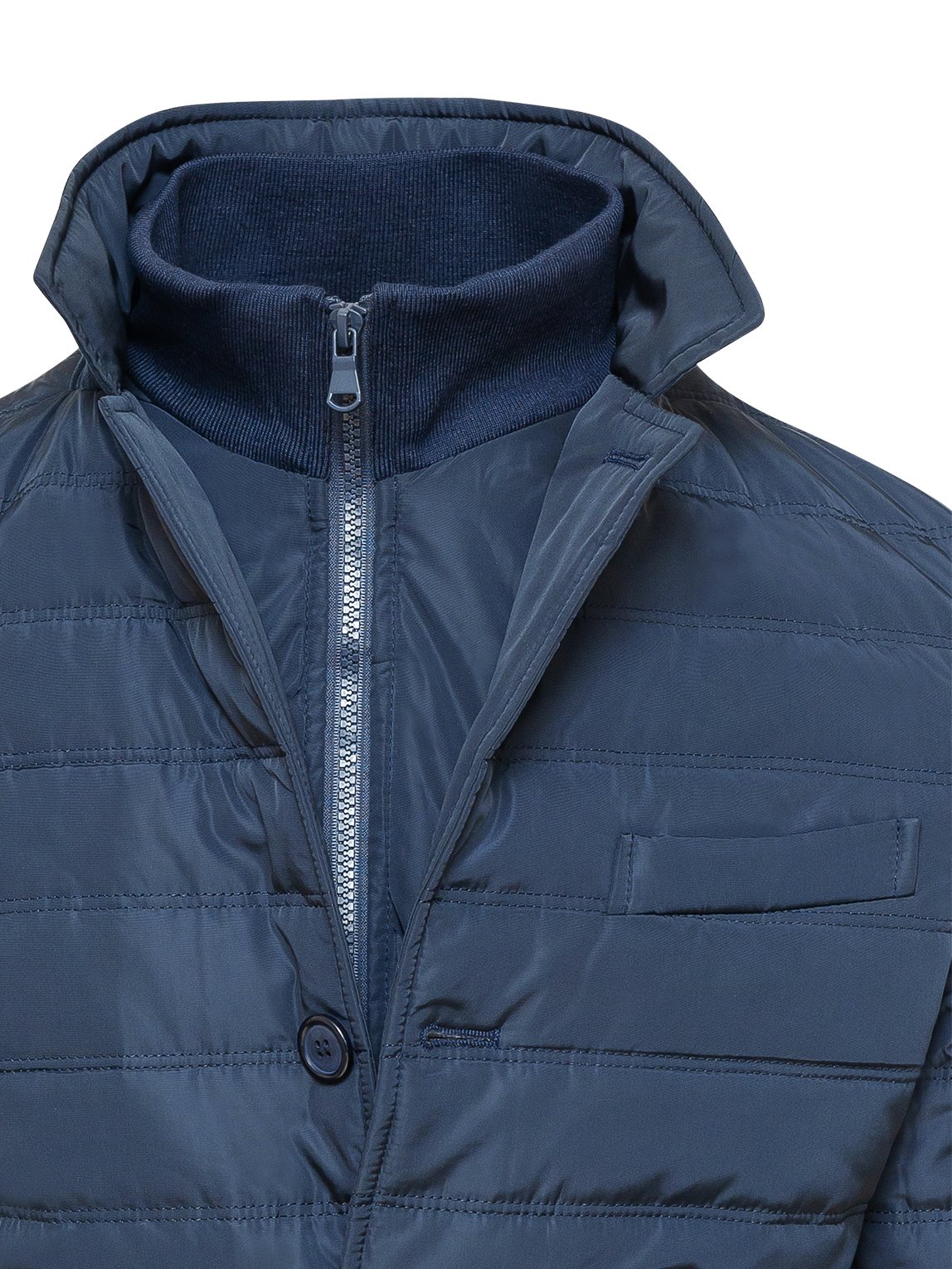 Elegante giubbotto piumino uomo sartoriale slim fit invernale con gilet interno