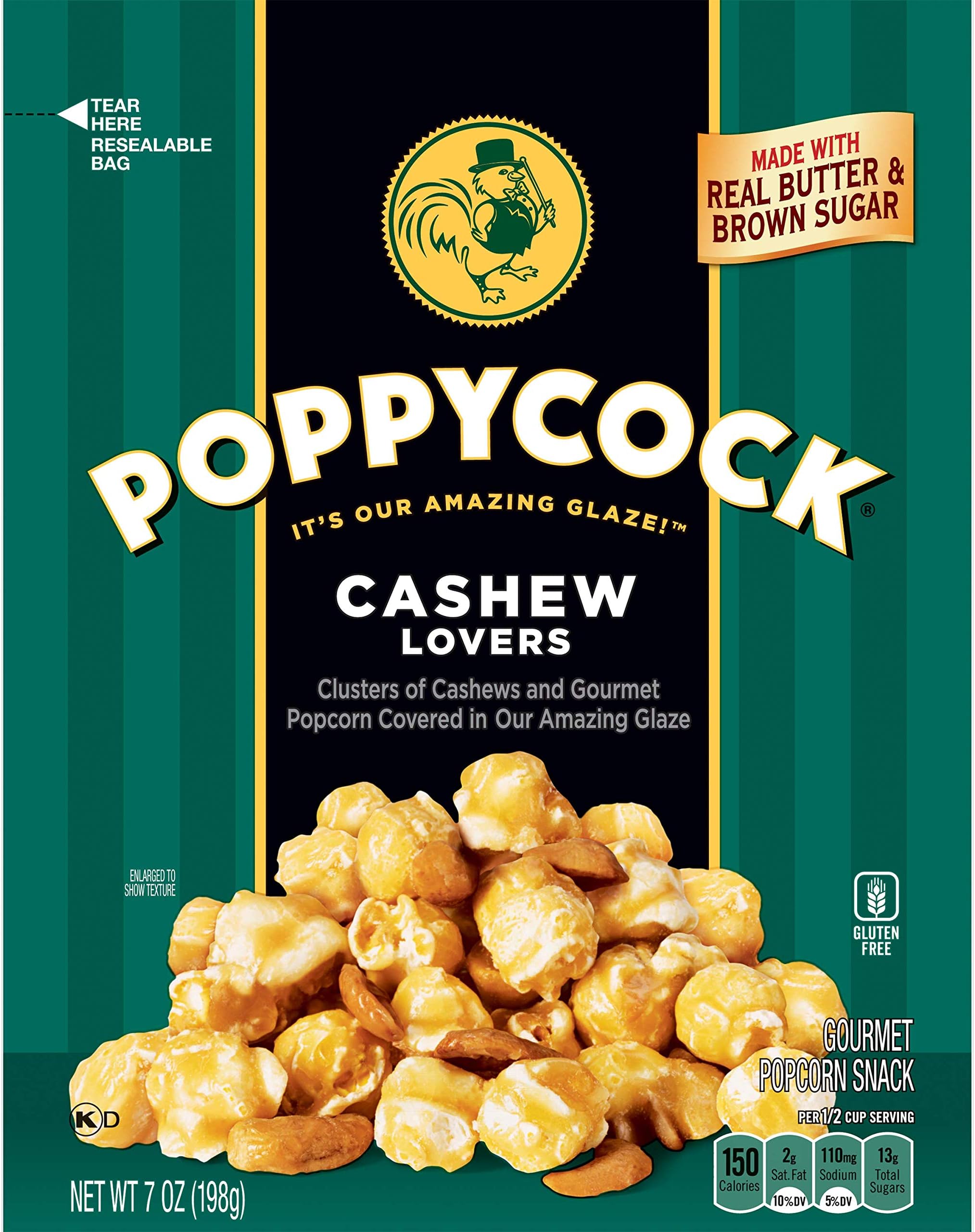 Orville Redenbacher's POPPYCOCK Cashew Lovers Gourmet Popcorn, 7 oz Bag
