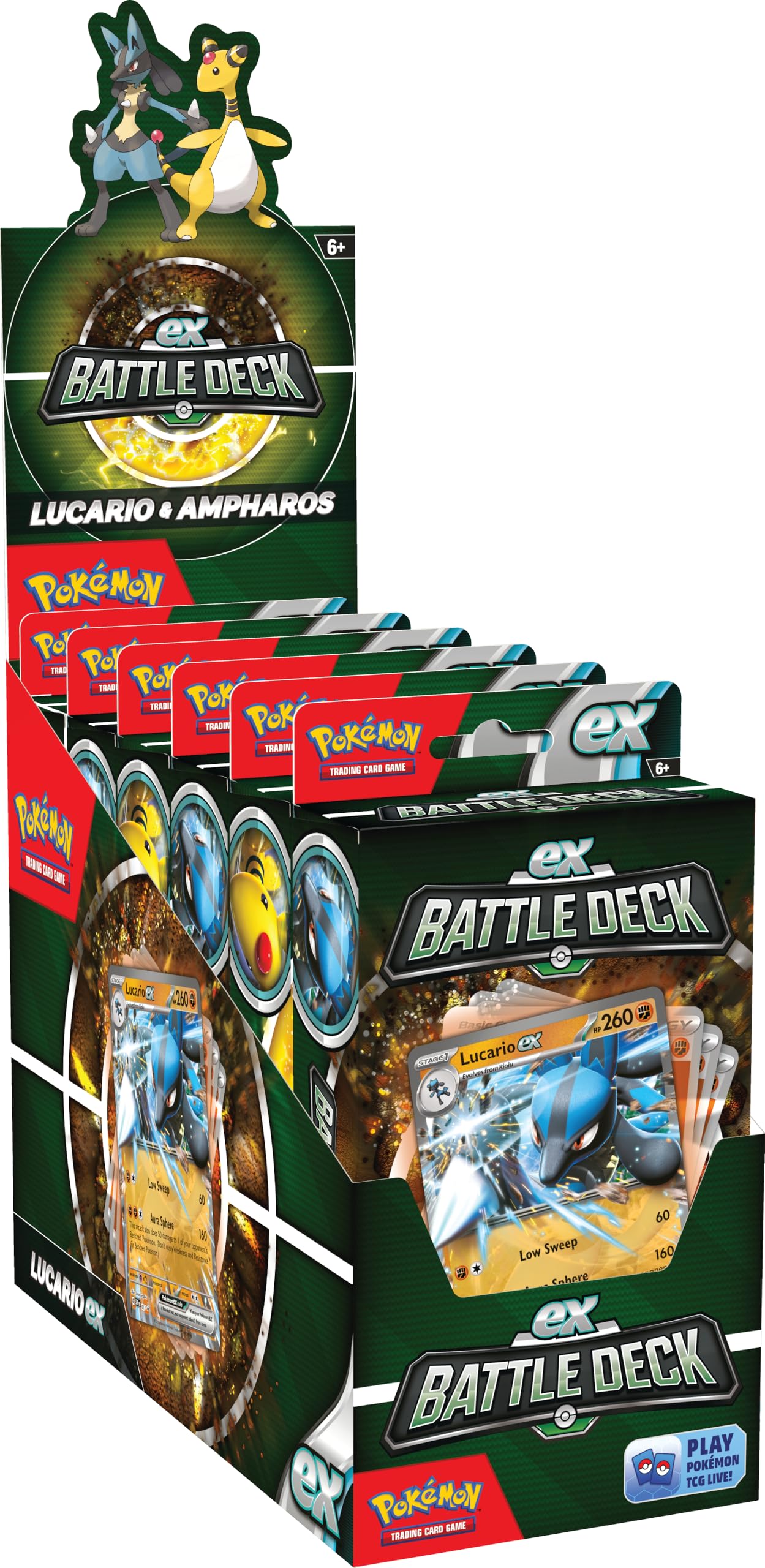 Esdevium Pokemon Tcg Lucario/Ampharos Ex Battle Deck