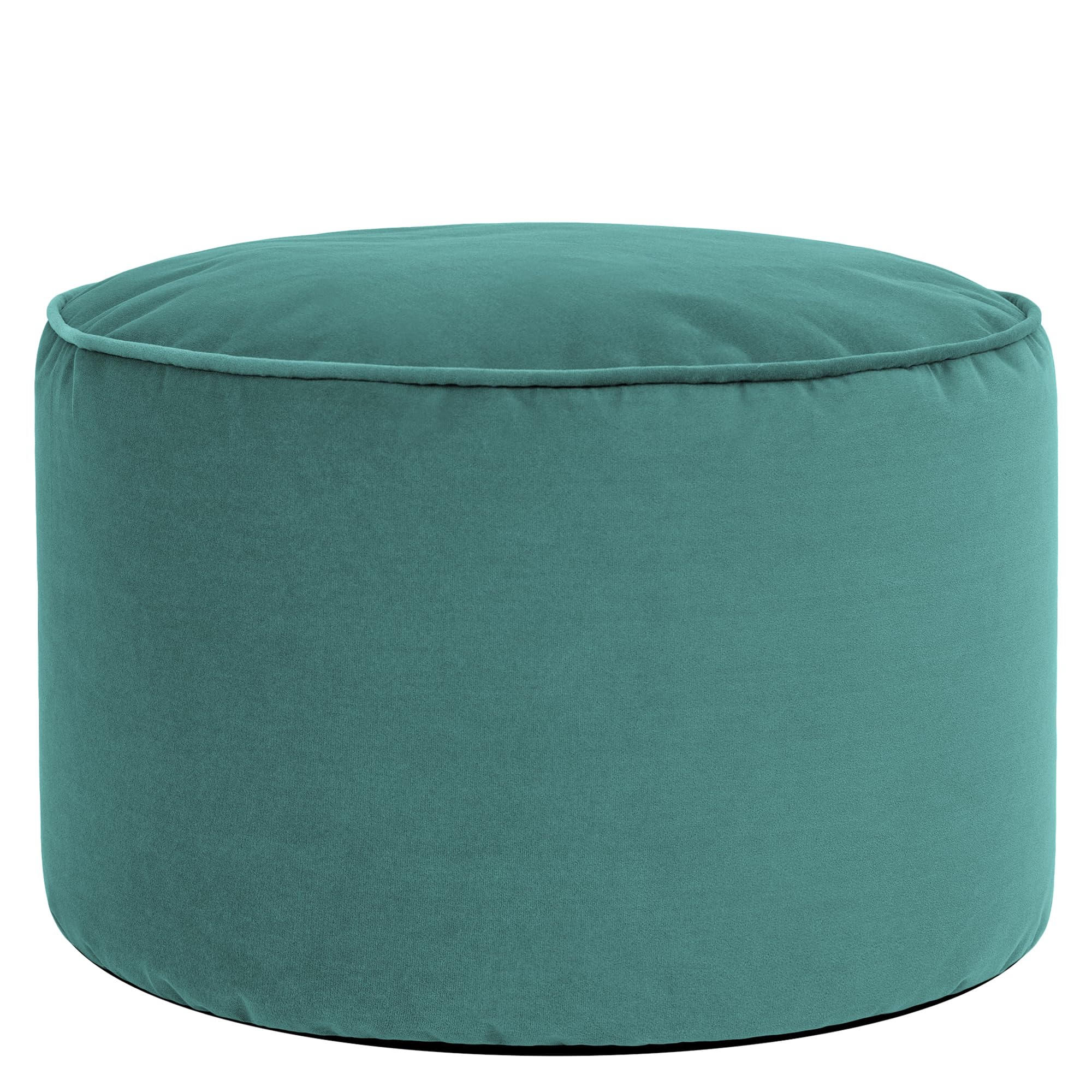 icon Milano Velvet Large Bean Bag Footstool with Filling Included, Teal