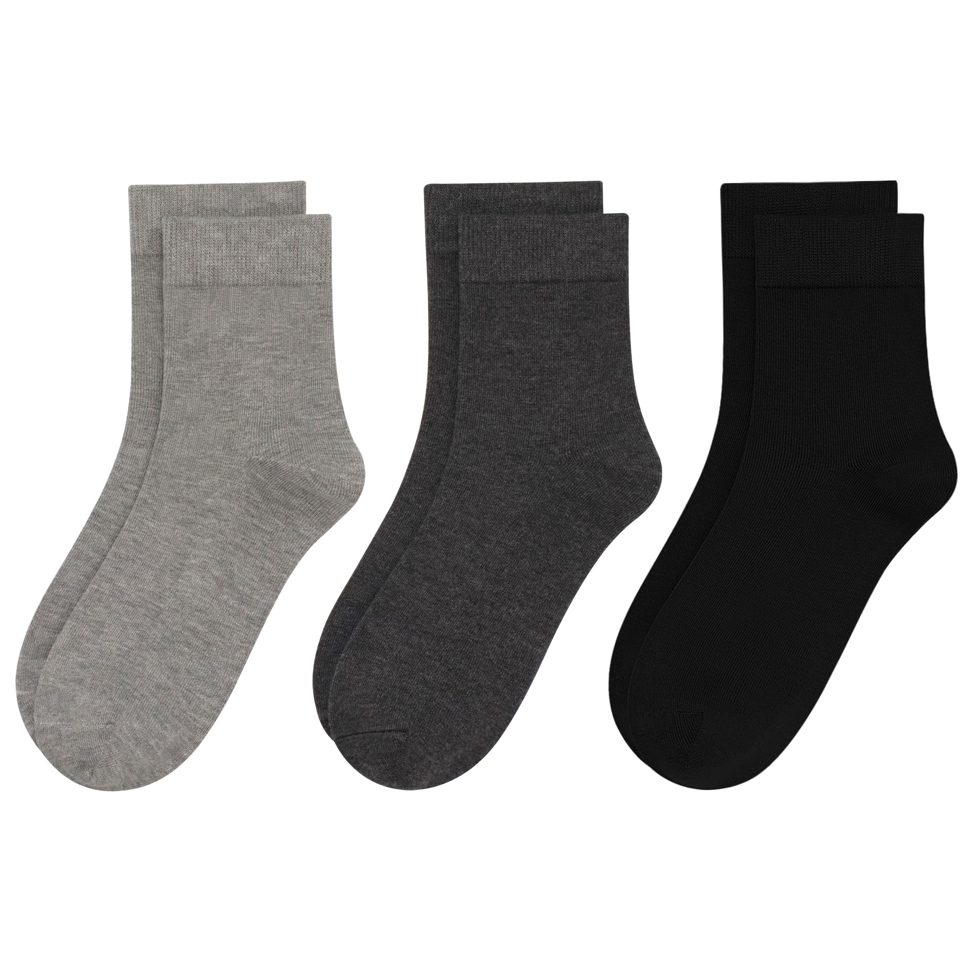 Womens Viscose Bamboo Crew Socks Thin Casual Ultra Soft Colorful Above Ankle Socks Breathable Comfortable 3/6 Pairs