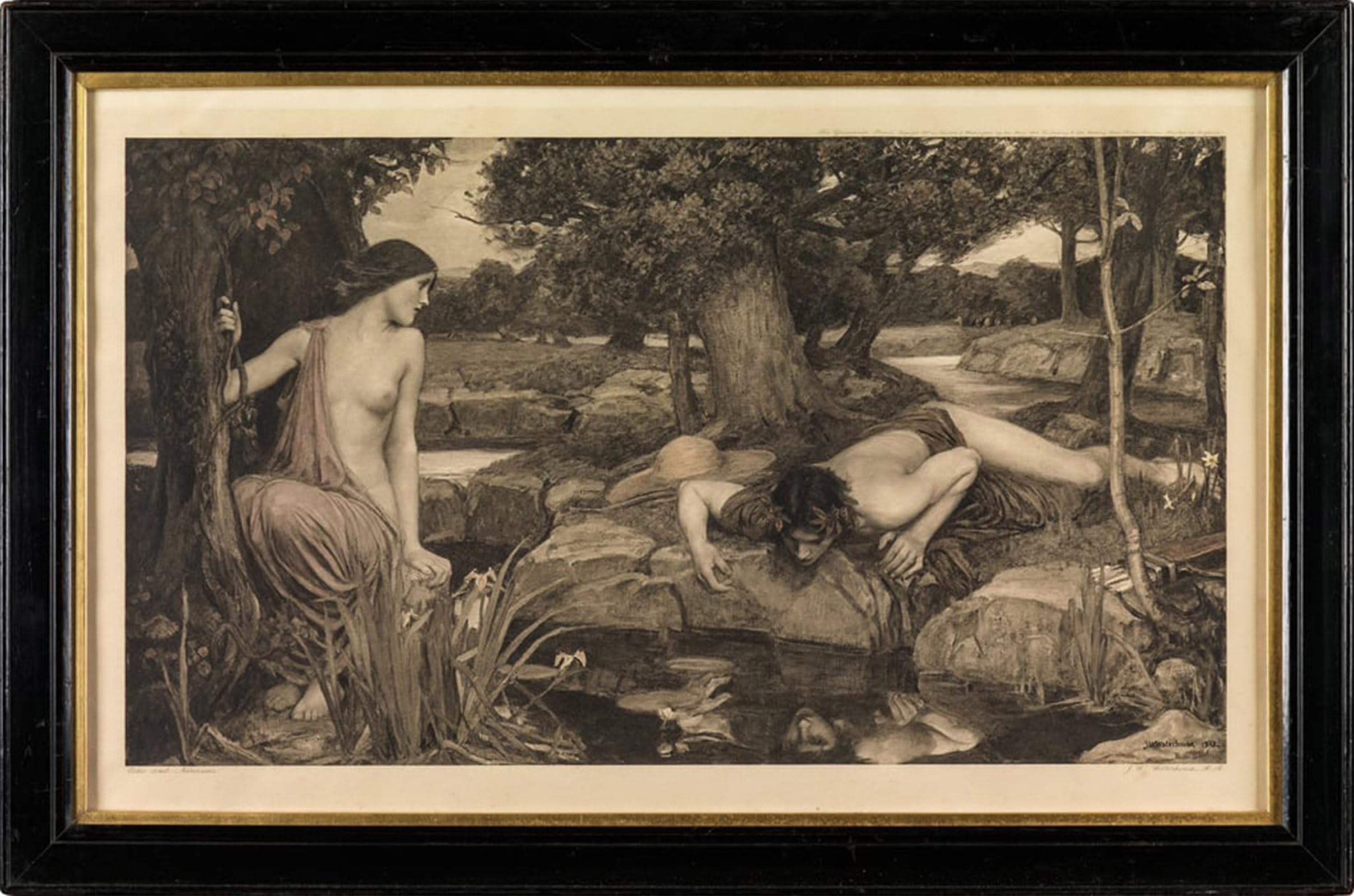 ARTXLXXBN Famous Painting Art Wall Decor Abstract Art Picture Dante and Beatrice by John William Waterhouse Animal Pictures for Home Decor 60x90cm