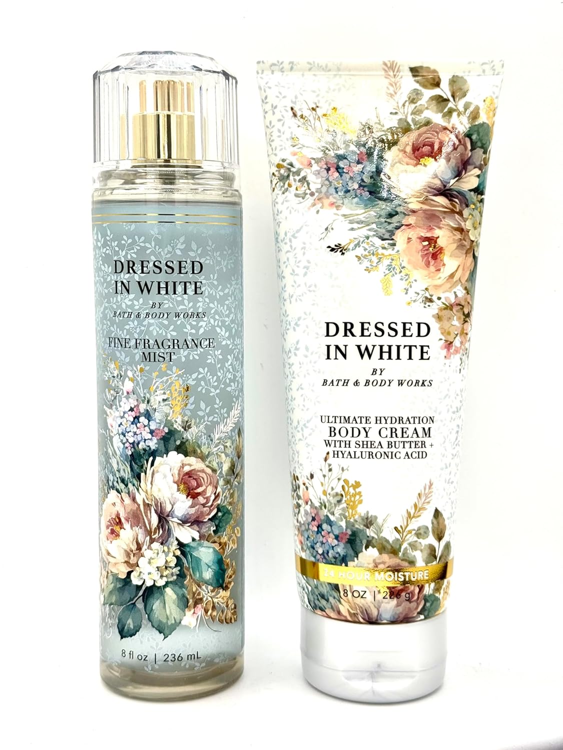 Dressed in White Gift Set | Body Mist, Body Cream & 1-Wick Candle + Gift Bag