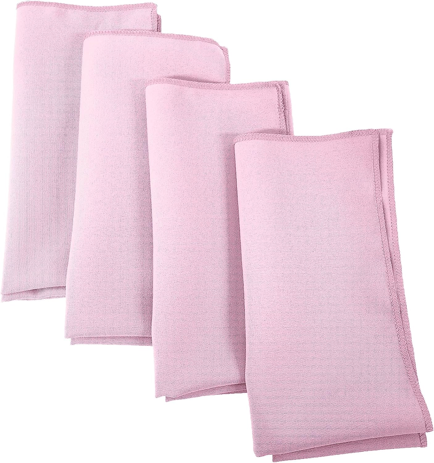 LA Linen 4Pack Poly Blend Napkin Soft Cloth Napkins