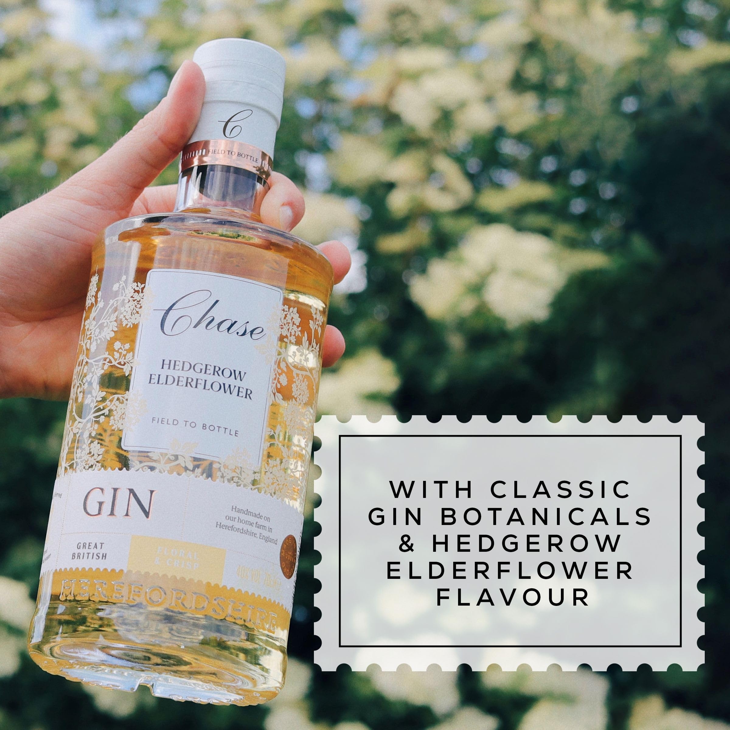 Chase Hedgerow Elderflower Gin 40% 70cl - International Ltd - View #11