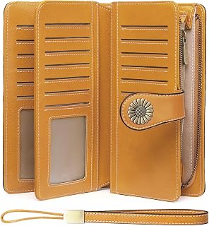 Elegant Wallets Capacity Leather Trifold