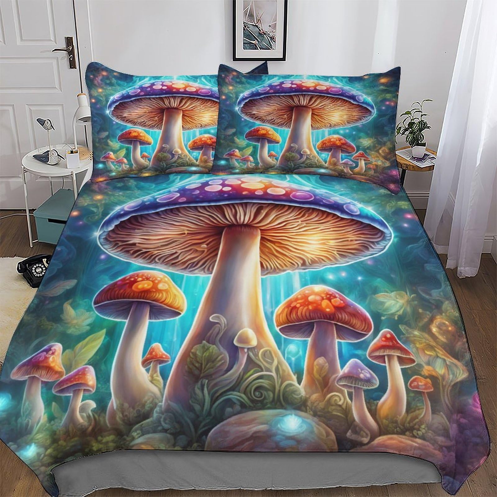 Parures de lit champignon polyester housse couette microfibre douce