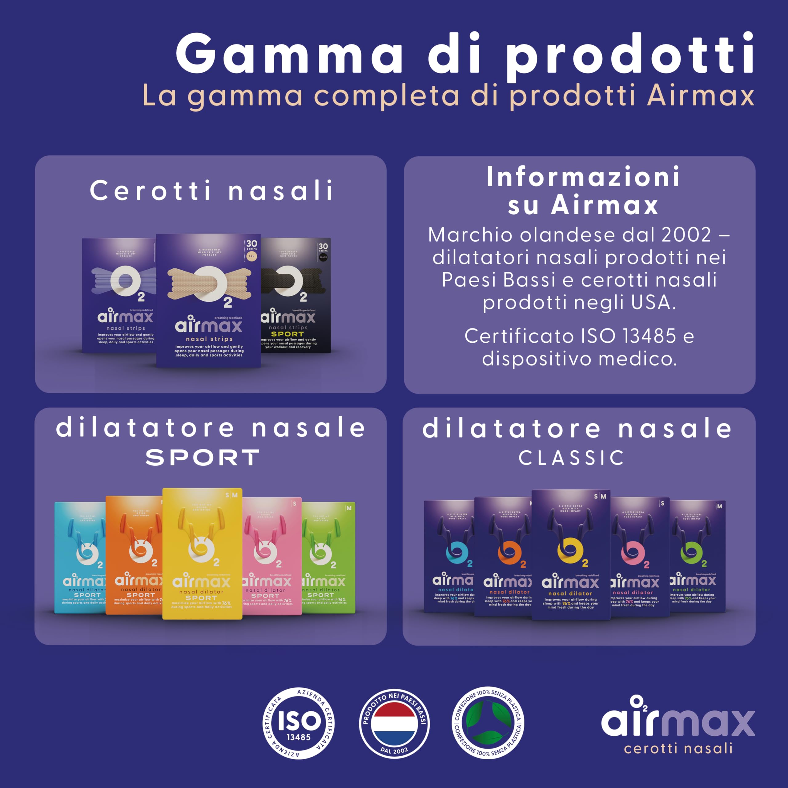 Air Max cerotti nasali - 30 pezzi Tan extra resistenti - Dormire meglio, anti russamento, allevia la congestione nasale e l'uso sport - Funziona all'istante - Aumentare il flusso d'aria