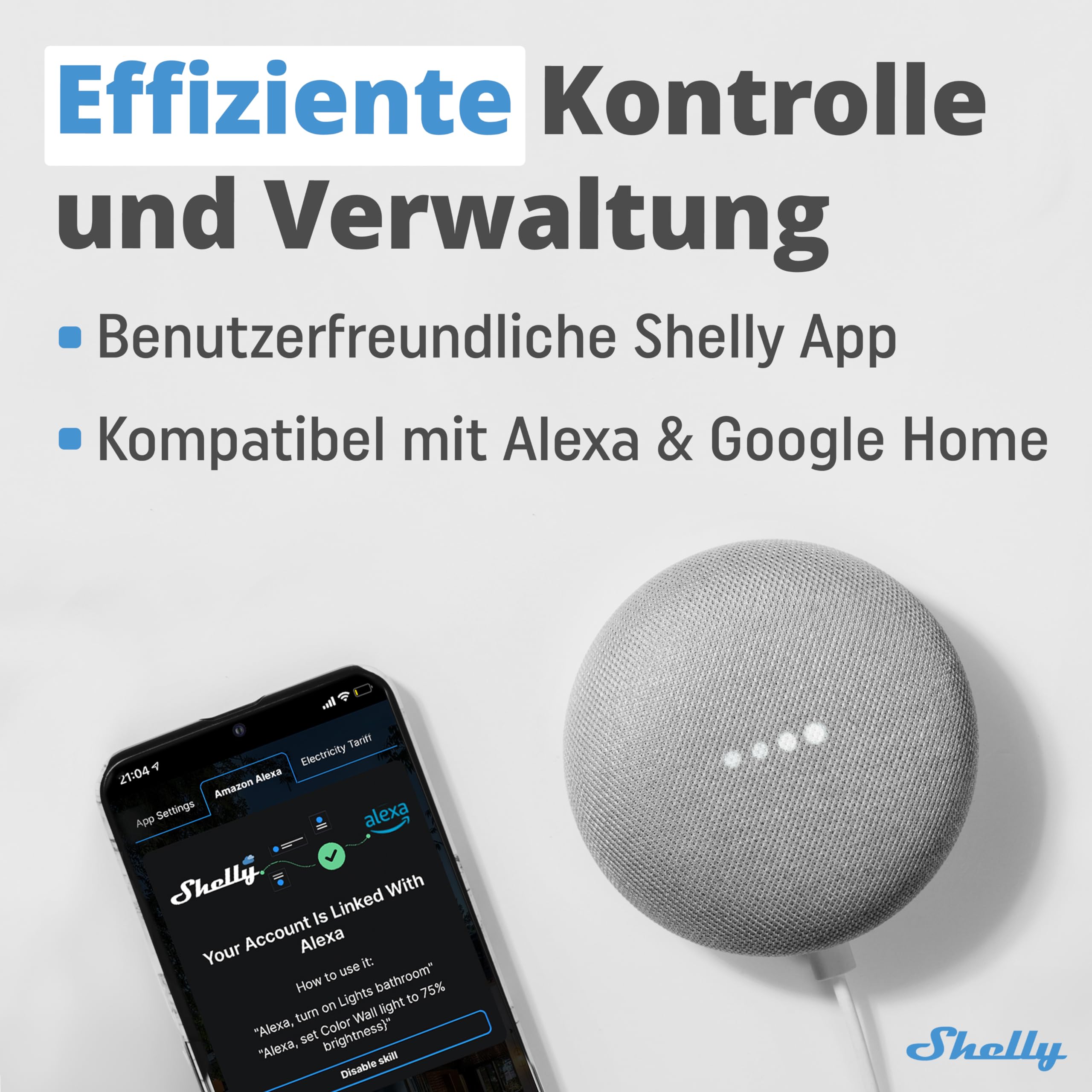 Shelly 3EM | Wlan-gesteuerter intelligenter 3 Kanal Relaisschalter mit Energiemessung und Schützsteuerung | Alexa & Google Home kompatibel | iOS Android App | Kein Hub erforderlich | Stromüberwachung