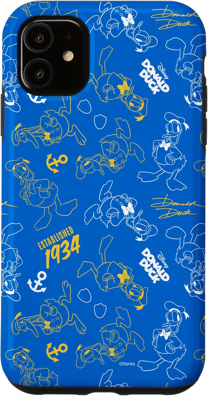 Disney Donald Duck 90th Anniversary Established 1934 Pattern Case for iPhone 13 Pro Max