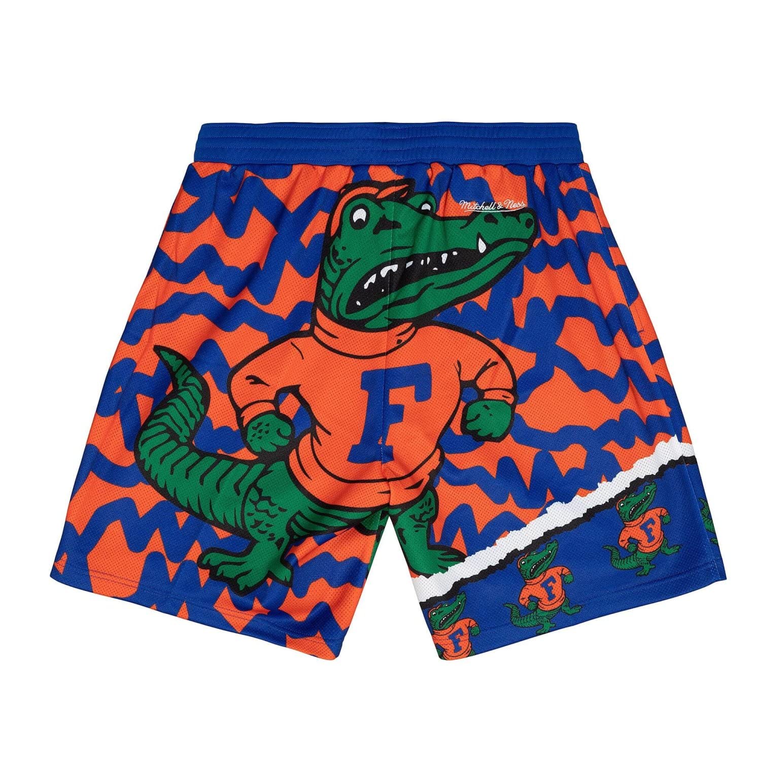 Mitchell & Ness Florida Gators Mens NCAA Jumbotron 2.0 Sublimated Royal/Orange Shorts (as1, Alpha, l, Regular, Regular, Royal)