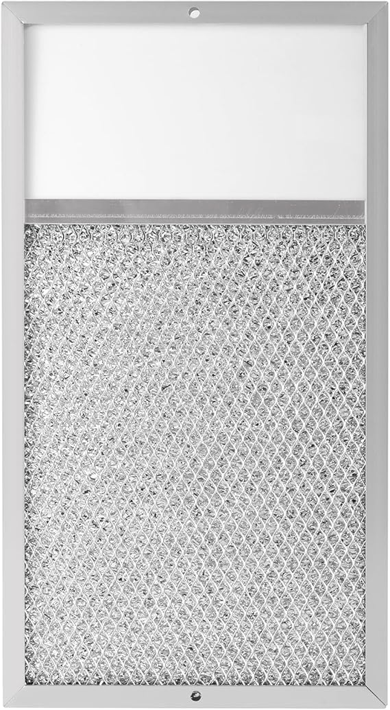 Range hood Filter with Light Lens Replacement for Broan R610027 SR610027 1568322 1568323 PM25WW PM25BL AL9245 Aluminum Mesh Grease Lens Range Hood Replacement Filter 7-5/8 x 14-1/8 x 3/8 Inch