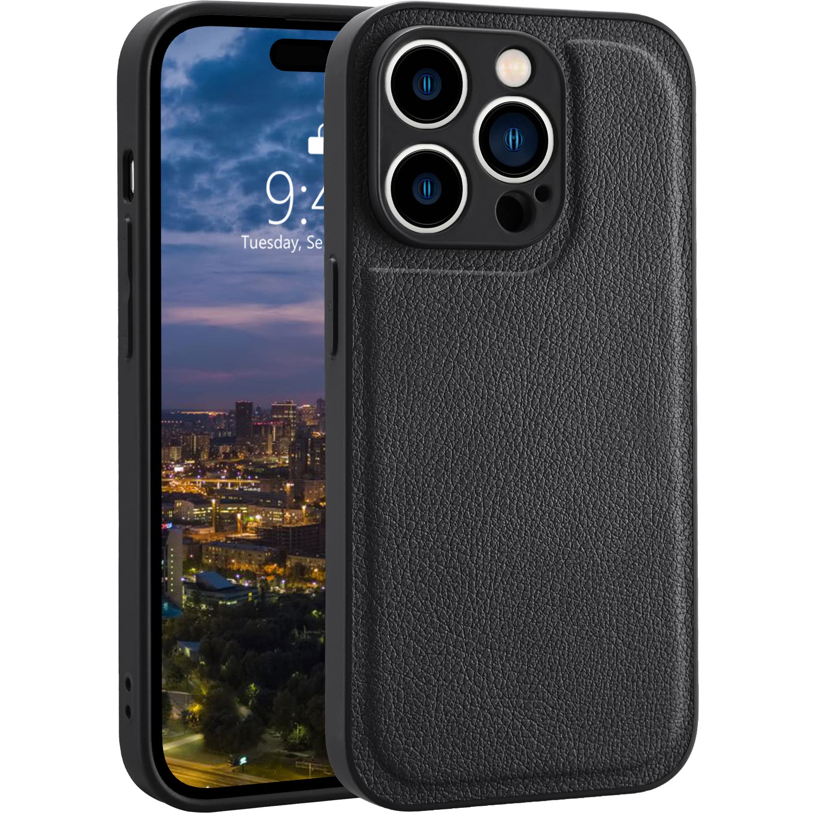 Photo 1 of MAYCARI iPhone 13 Pro Max Leather Case