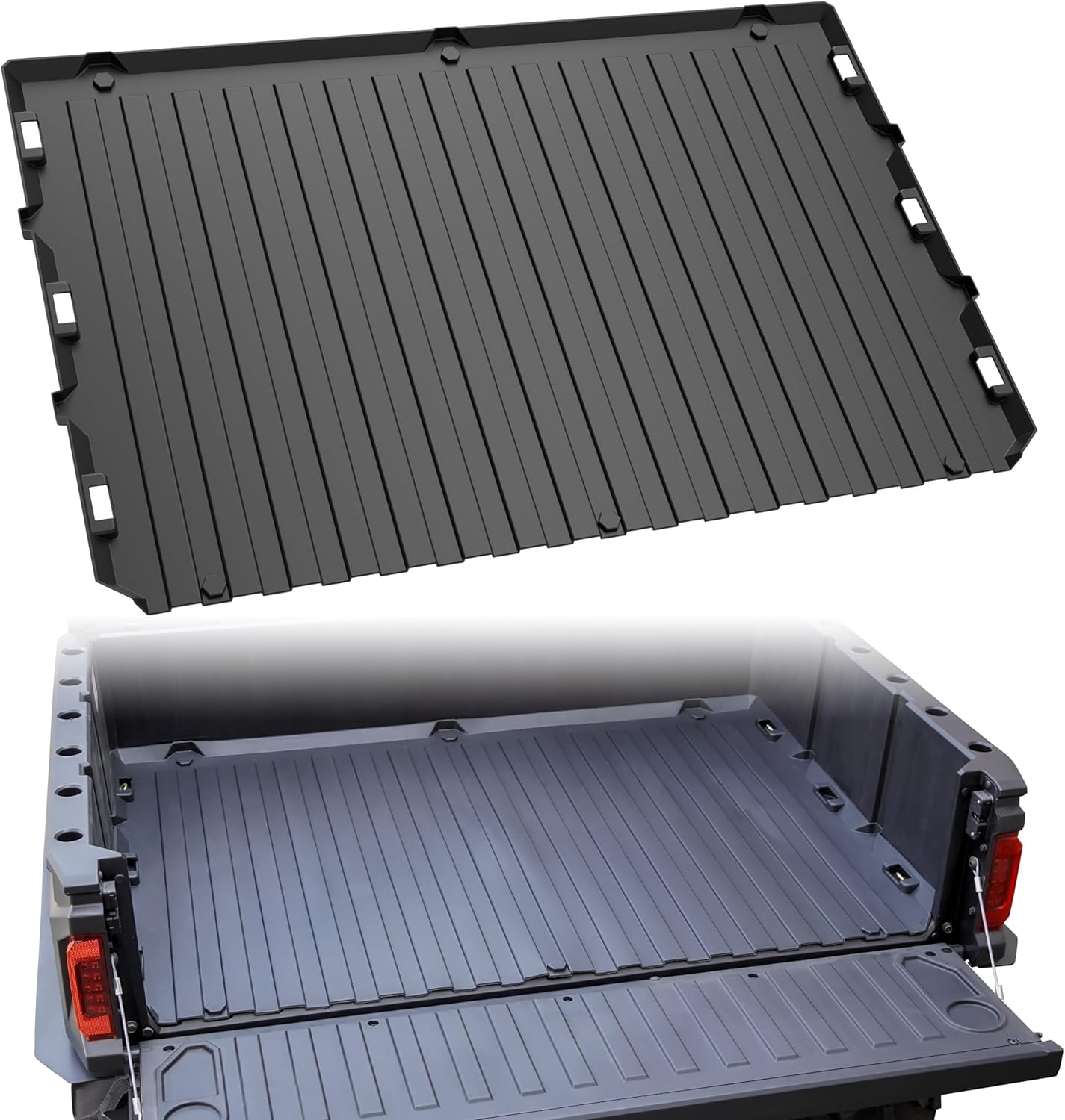 Cargo Bed Liner for Ranger XP 900 570 Full-Size, TPE Rubber Rear Cargo Bed Mat Slush Liner Bed Liner for Polaris Ranger XP 900 Crew Diesel/Ranger 570 Fullsize 2014-2022 Accessories