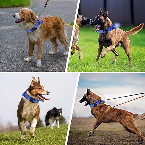 Miniatura 3 de KCUCOP Collar táctico para perro con asa, collar militar ajustable para perro con hebilla de metal y parches, collares de perro resistentes para
