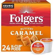 Folgers Keurig Single Serve K-Cup Pods, Buttery Caramel, 24ct