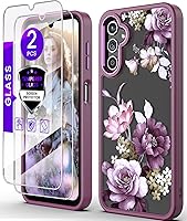 Vista 8 de Funda para Samsung Galaxy A14 5G con protector de pantalla de vidrio templado [2 unidades], [protección de grado militar], TPU suave y policarbonato