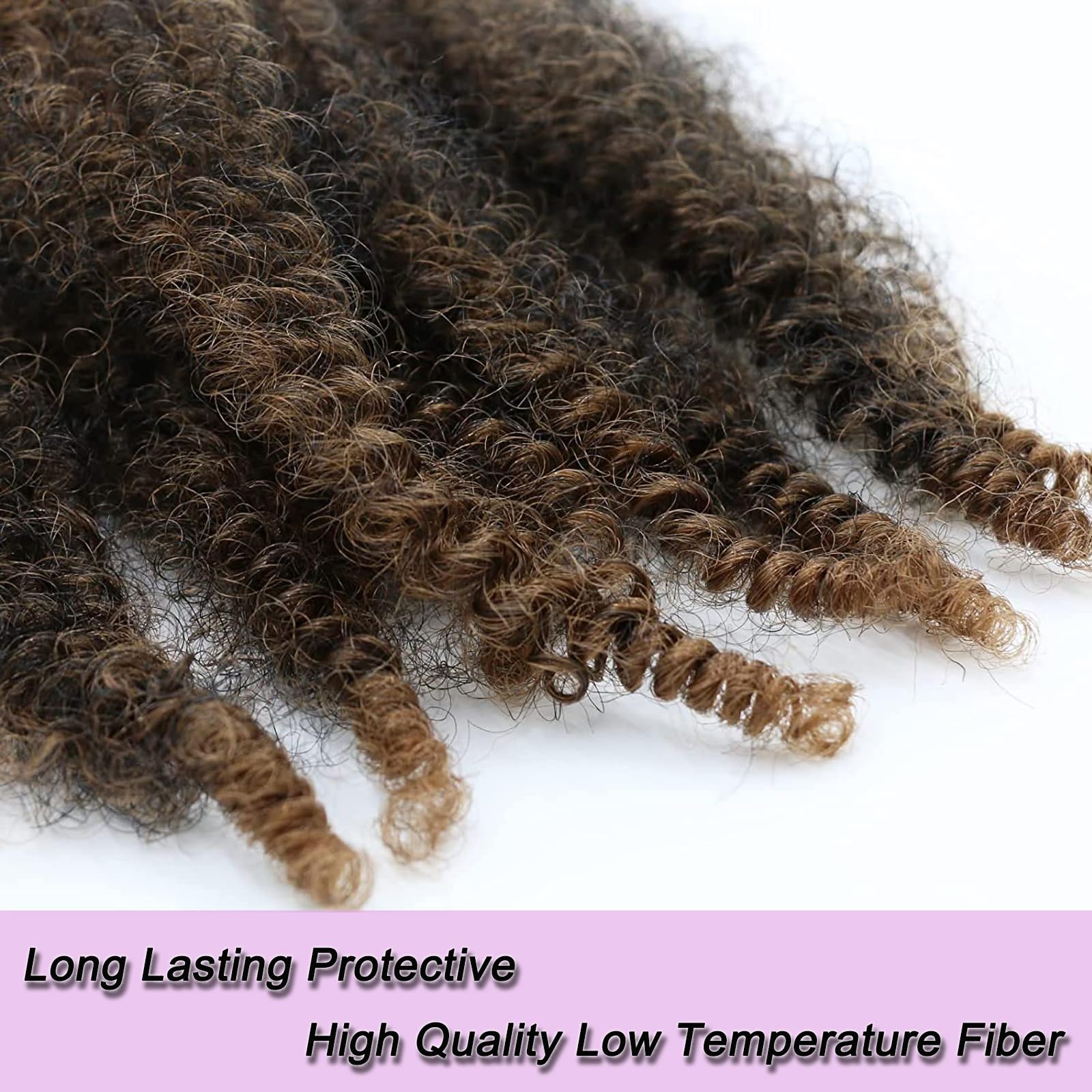 Springy Afro Twist Hair 8packs 24inch Pre-Separated Marley Twist Braiding Hair Sof Synthetic Curly Braiding Extensions(T30) - Image 4