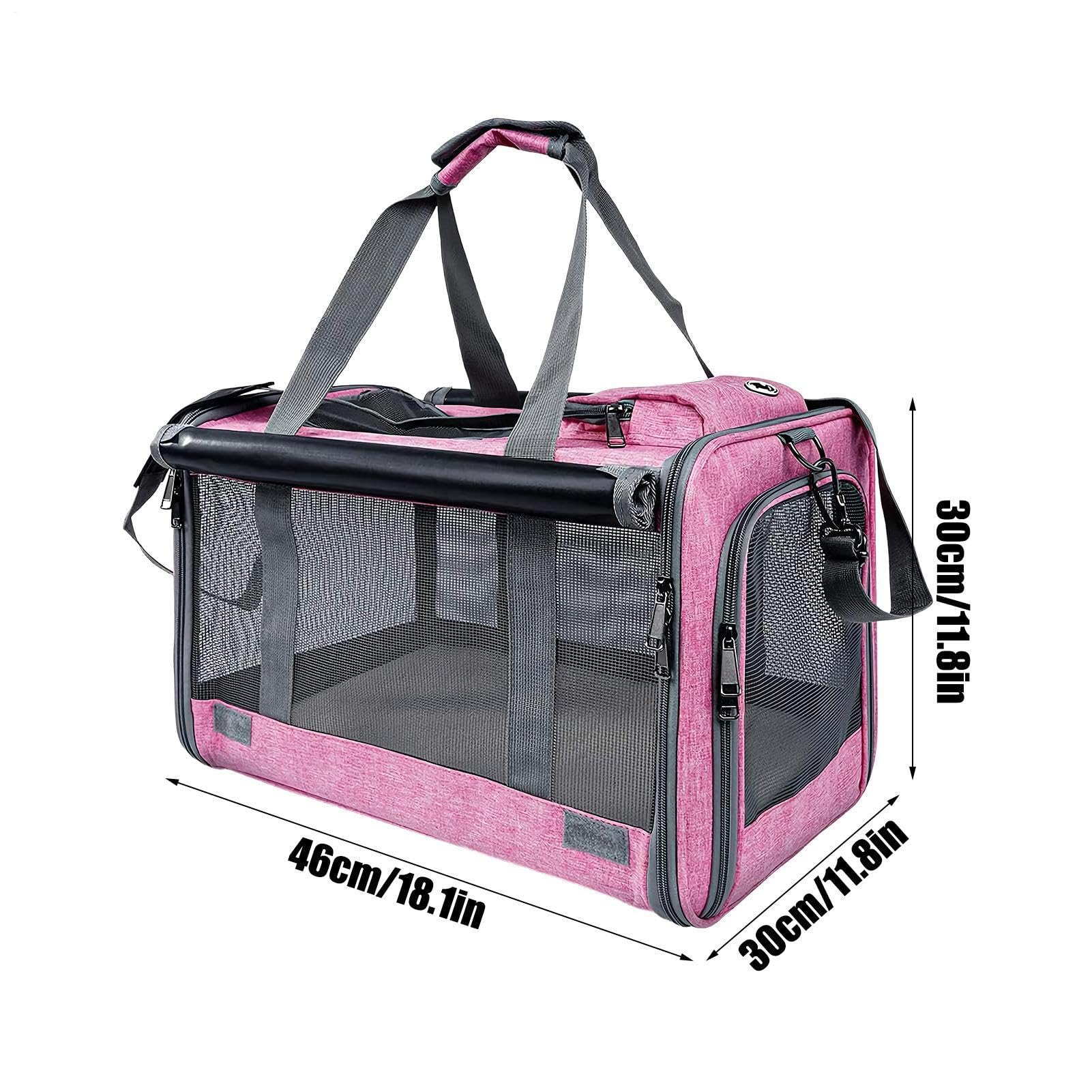 Trasportino per Gatti Borsa da Viaggio Traspirante Portatile Fino a 9 kg | Trasportino per Clinica Veterinaria, Aereo, Auto, Campeggio, Avventure all'Aria Aperta, Moto