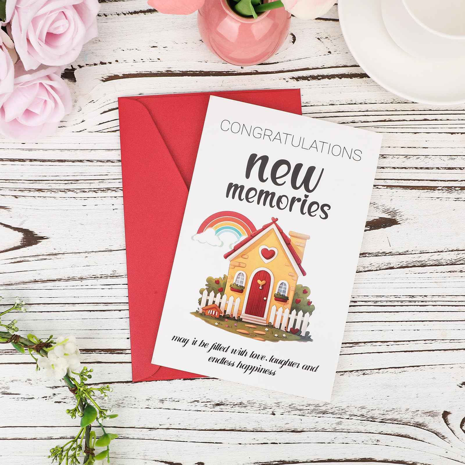 Herzliche Glückwunschkarte Zum Neuen Zuhause – Welcome Home Karte Mit Umschlag