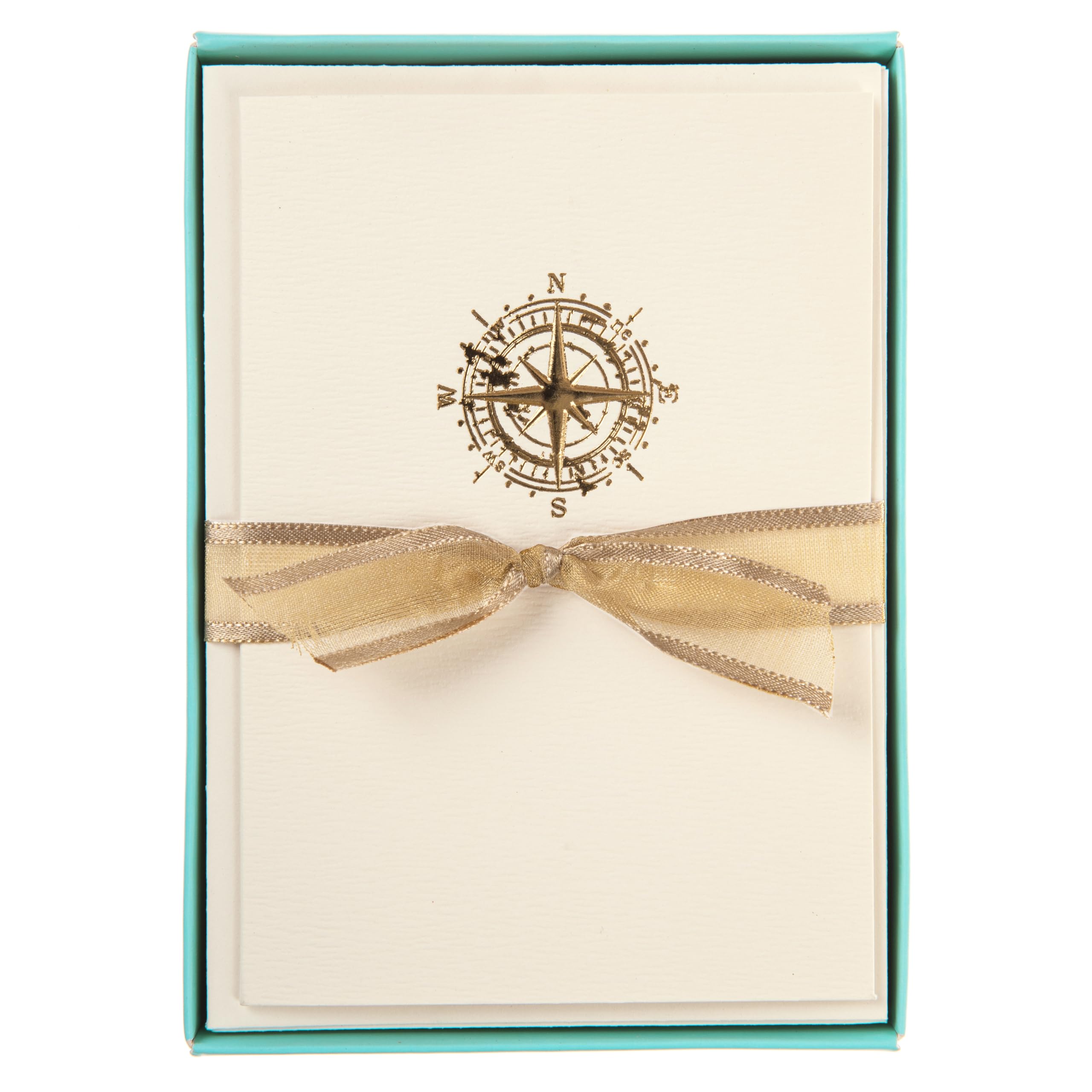 Graphique Box of Cards, Nautica - Includes 10 Cards with Matching Envelopes and Storage Box, Cute Stationery Made of Durable Heavy Cardstock, Cards Measure 3.25" x 4.75", Lpp Nautica (L1541CB)