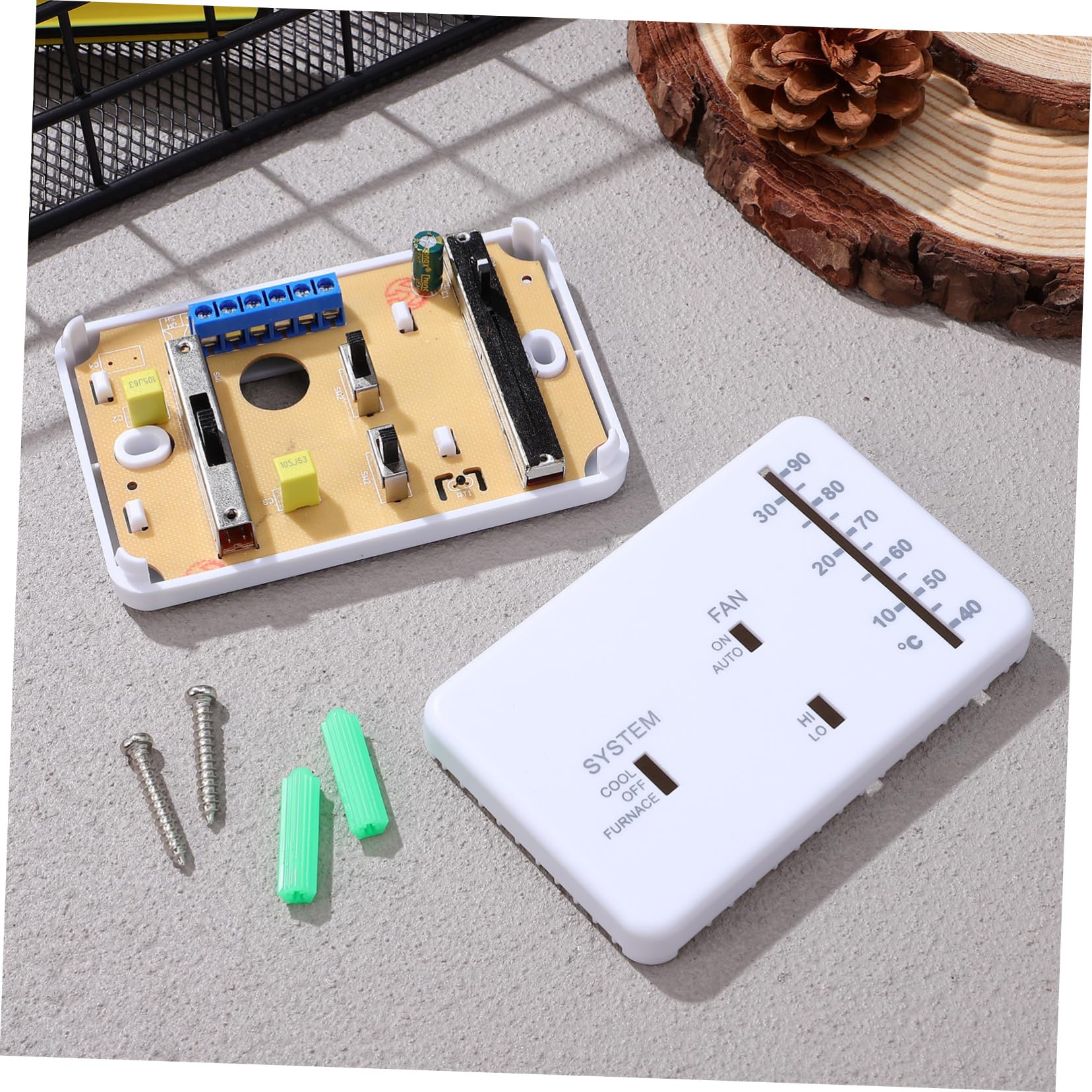 Alipis 2 Sätze Rv Thermostat Analog Regelbarer Wandthermostat für Heizung Kühlung Direkter Ersatz für Wohnmobile und Camper Einfache Installation und Bedienung Robustes Design für