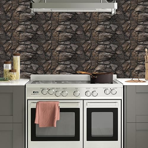 Retro Tile Sticker Peel and Stick Wallpaper, Stick On Backsplash Tiles for Kitchen Wall Tile Stickers Waterproof Bathroom Decals Self Adhesive