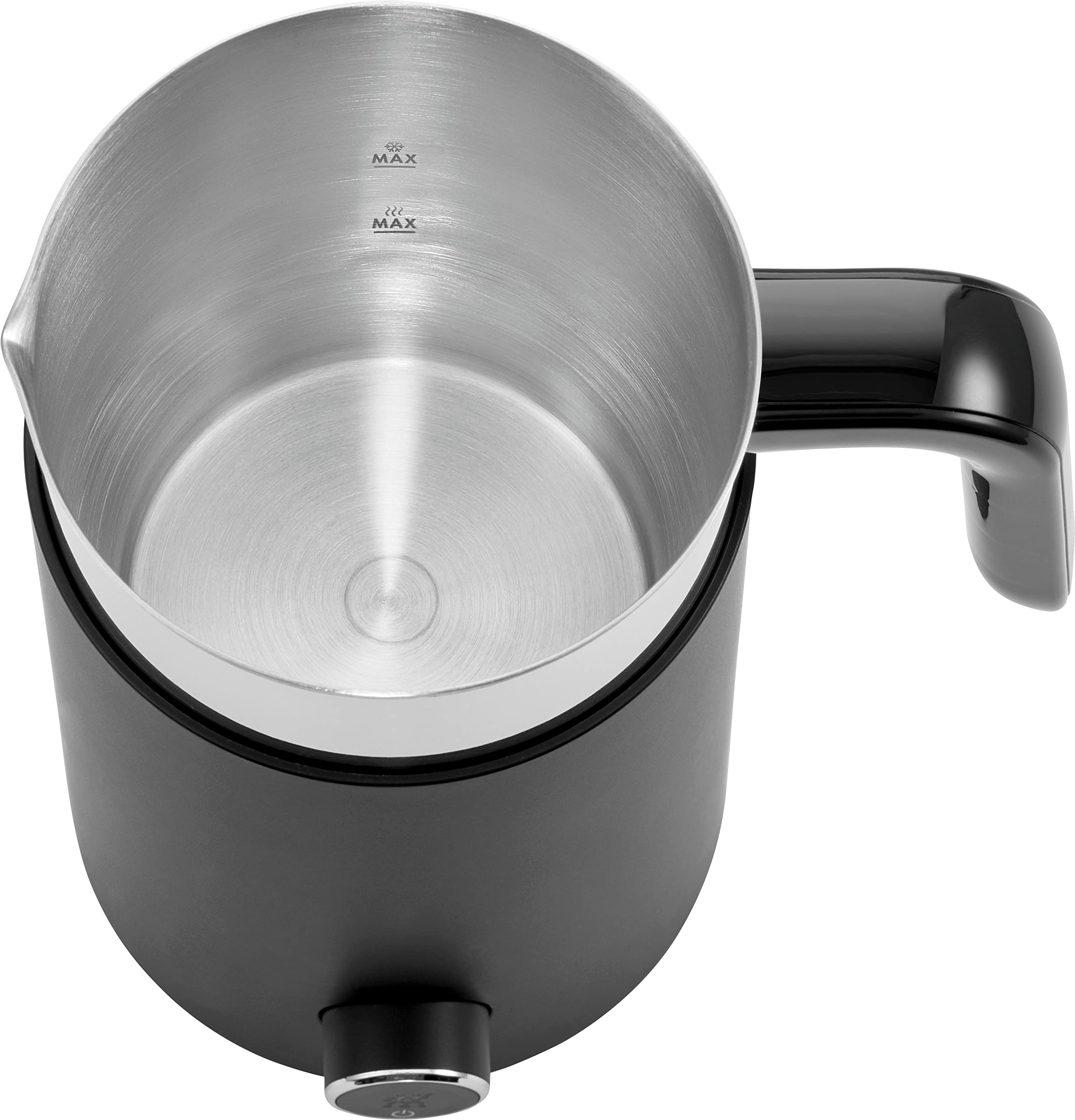 ZWILLING ENFINIGY Montalatte elettrico per latte caldo e freddo e alternative al latte a base vegetale, 400 ml, Nero