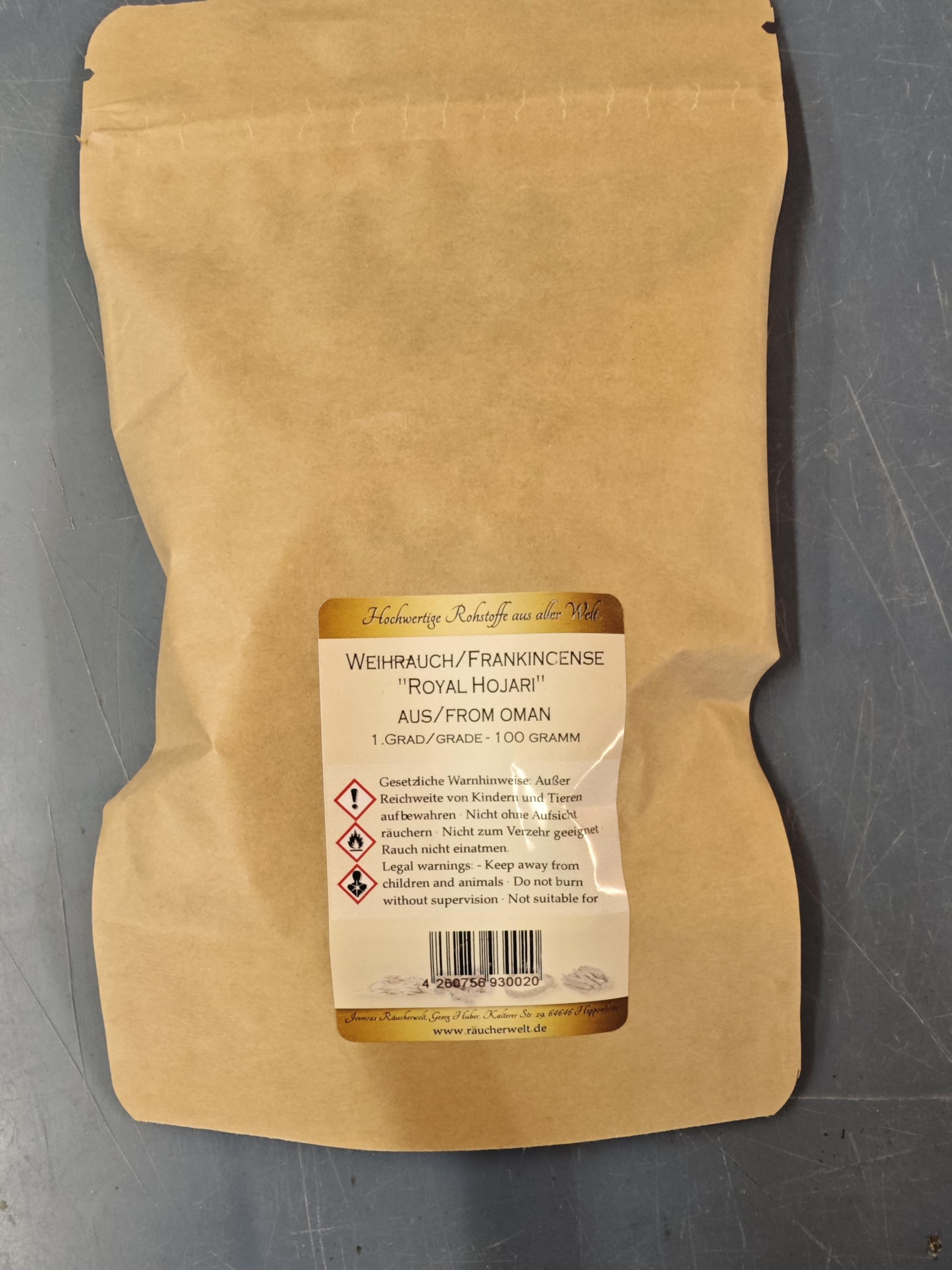 Royal Hojari Weihrauch (Boswellia Sacra - aus Oman) - 1. Grad - 25g bis 250g (100 Gramm)