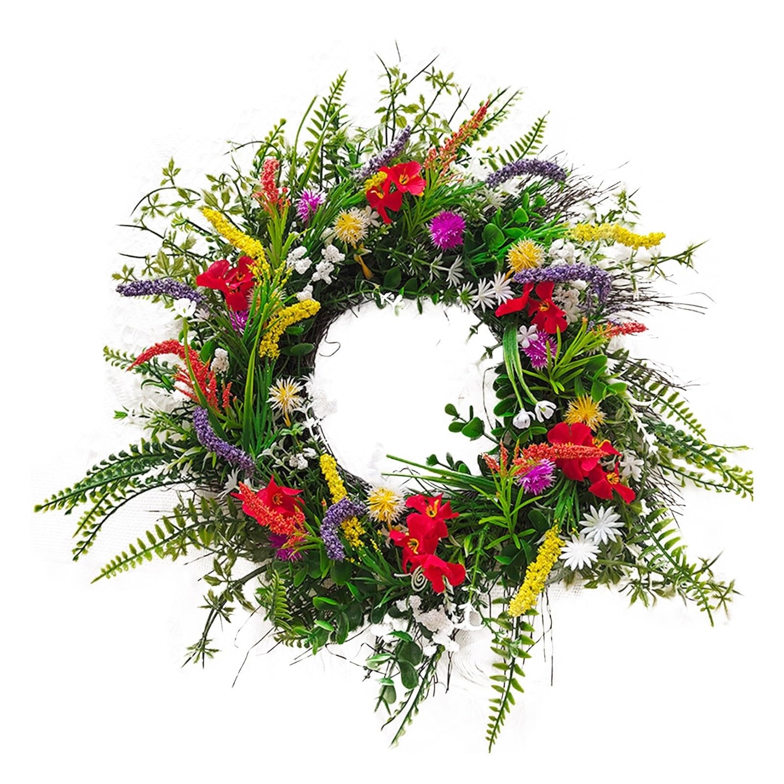 Couronne pour Porte Les couronnes artificielles conviennent à la décoration intérieure des fenêtres et Portes d'entrée Peuvent être utilisées comme décorations de fête