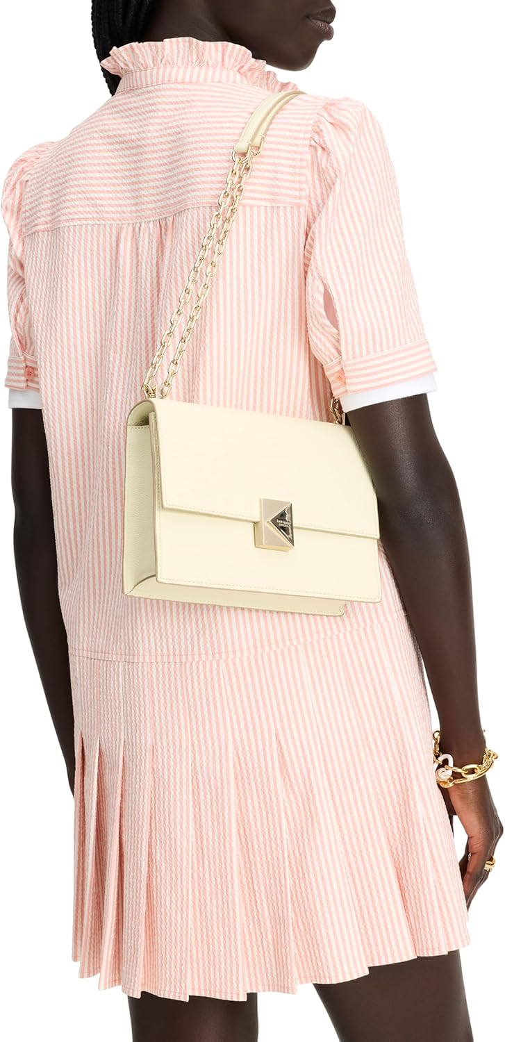 kate spade new york womens Deco Leather Flap Chain Crossbody - Image 3