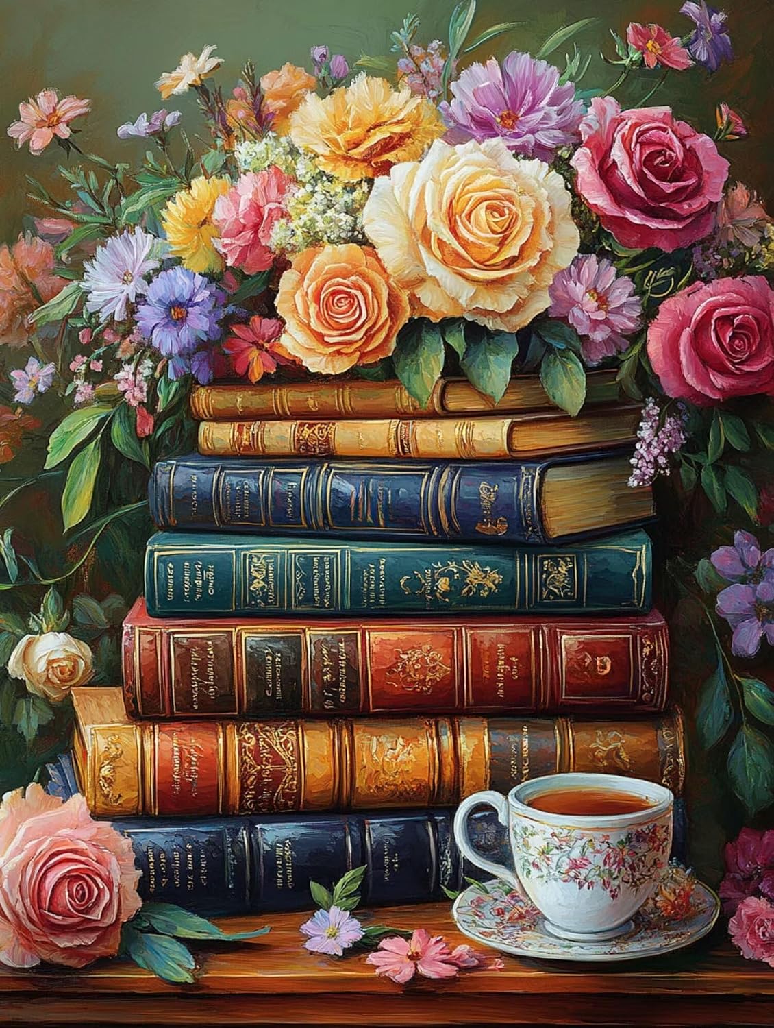 Peinture Par Numéros DAERLE – Vase De Fleurs D’eucalyptus – 40x50 Cm – Kit Acrylique Sans Cadre – Détente Et Déco
