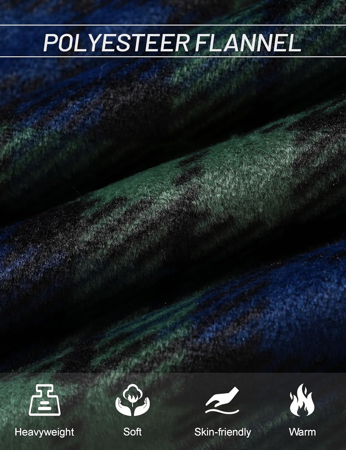 MAGCOMSEN Mens Flannel Shirt Jacket Fleece Lined Thick Long Sleeve Coat Winter Warm Plaid Shacket Jackets with 5 Pockets - Image 5