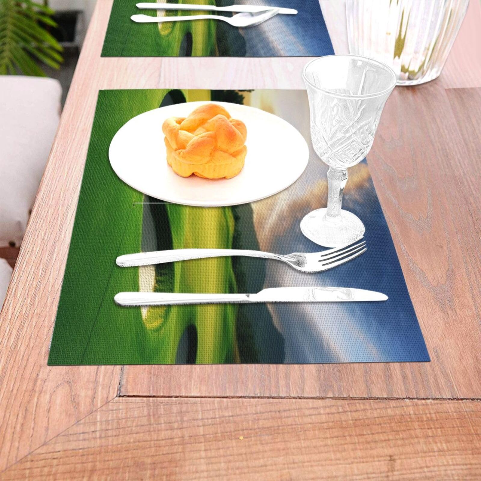 Set di 4 tovagliette in PVC lavabili, antiscivolo, resistenti al