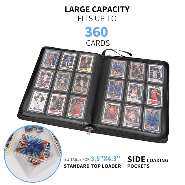 Foto 3 de 7 de Wonderpool Carpeta de Tarjetas Toploader 9 Bolsillos - Contiene 360 con Bolsillos Interiores Extra Grandes
