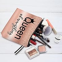 Vista 2 de Bolsa de maquillaje inspirada para mujer, bonita bolsa de cosméticos para amigos y familia, bolsa de aseo de viaje, bolsa de cosméticos portátil